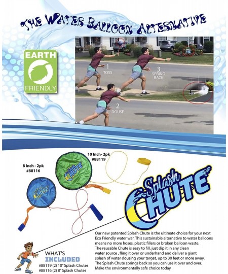 Splash Chutes Environmentally-Conscious Water-Balloon-Alternative Soaker Pack of 2 10" Diameter $25.71 - Water Balloons