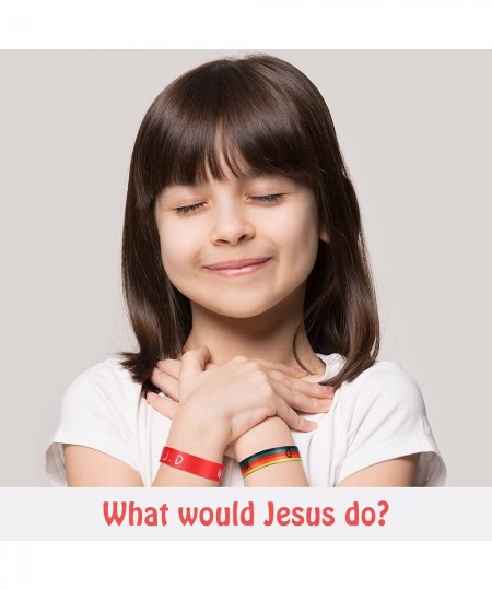 100 Pieces WWJD Bracelets What Would Jesus Do Bracelets Woven Adjustable Christian Bracelets Wristbands Webbing Religious WWJ...