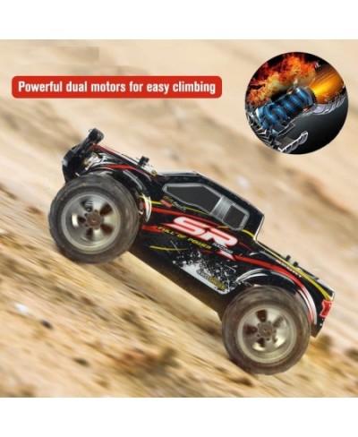 RC Cars 4WD High Speed 20 Km/h 2.4Ghz 1:18 Scale All Terrains Off Road Monster Truck with LED Headlight and Rechargeable Batt...