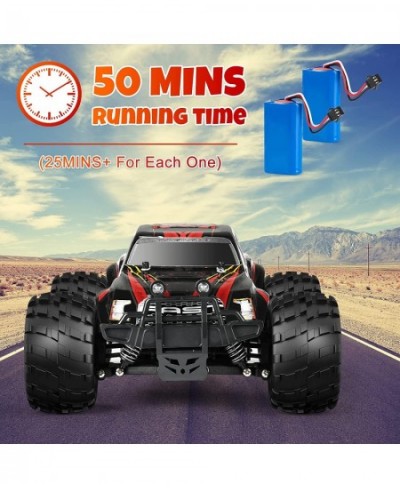 RC Cars 4WD High Speed 20 Km/h 2.4Ghz 1:18 Scale All Terrains Off Road Monster Truck with LED Headlight and Rechargeable Batt...