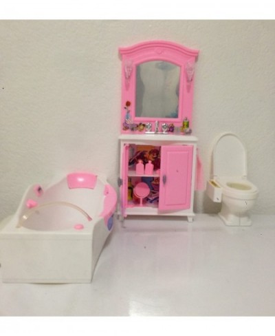 My Fancy Life Dollhouse Furniture- Bath Room with Bath Tub and Vanity $33.08 - Dollhouse Accessories