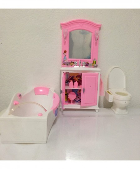 My Fancy Life Dollhouse Furniture- Bath Room with Bath Tub and Vanity $33.08 - Dollhouse Accessories