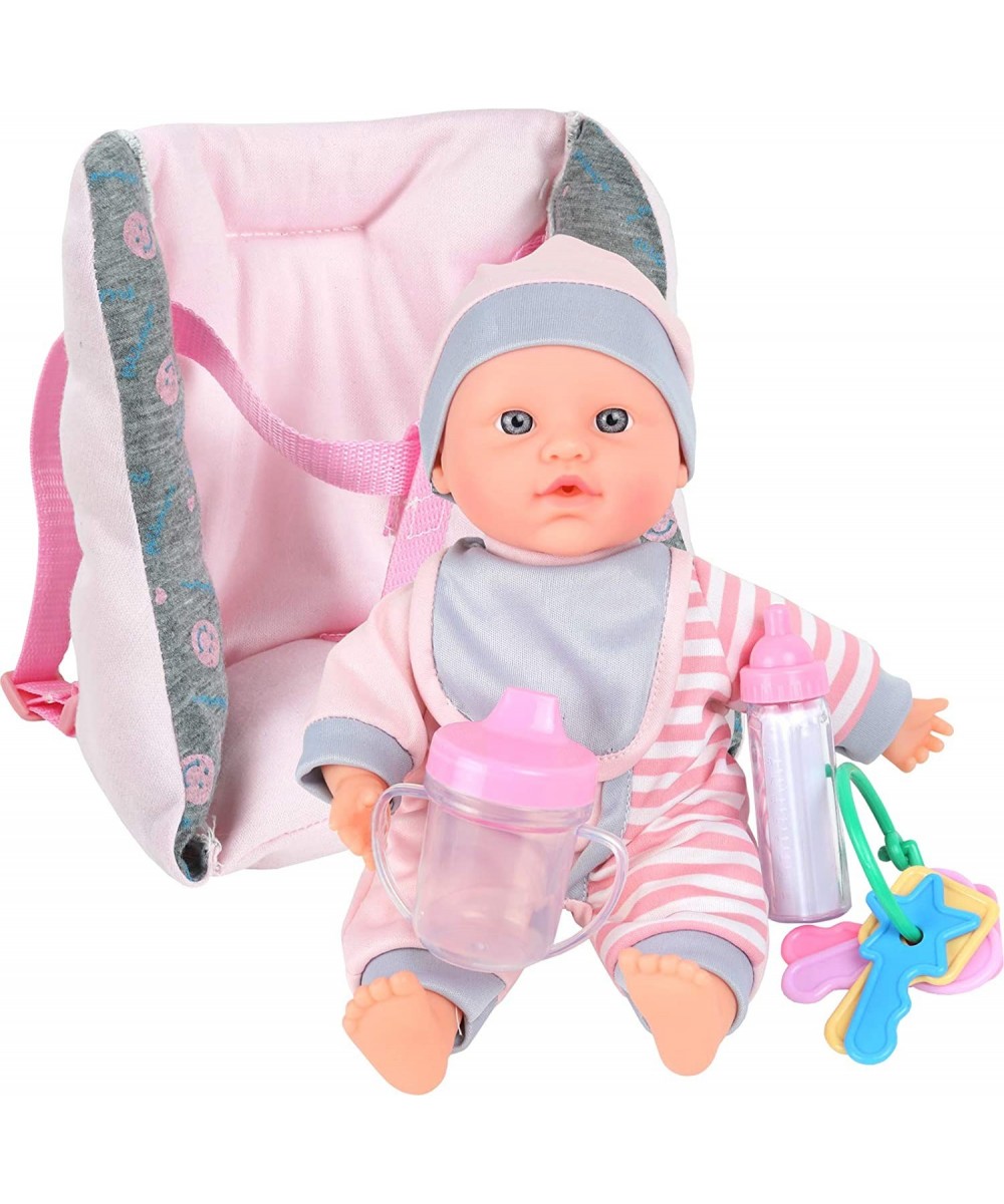 Baby Girl Doll 12” with Car Seat Including Toys and Feeding Accessories Pink $31.13 - Dolls