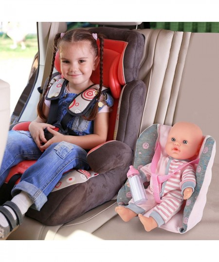 Baby Girl Doll 12” with Car Seat Including Toys and Feeding Accessories Pink $31.13 - Dolls