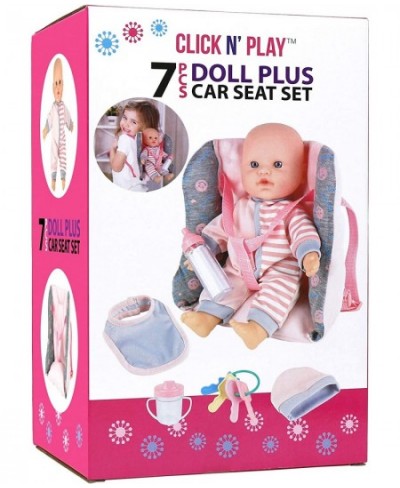 Baby Girl Doll 12” with Car Seat Including Toys and Feeding Accessories Pink $31.13 - Dolls