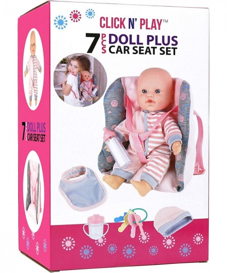 Baby Girl Doll 12” with Car Seat Including Toys and Feeding Accessories Pink $31.13 - Dolls