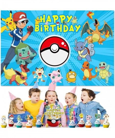 Kids Birthday Party Supplies Decorations Happy Birthday Banner Backdrop for Kids Party Favors Decor 5 x 3FT Background $27.53...