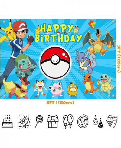 Kids Birthday Party Supplies Decorations Happy Birthday Banner Backdrop for Kids Party Favors Decor 5 x 3FT Background $27.53...