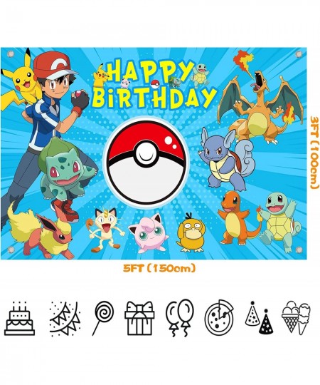 Kids Birthday Party Supplies Decorations Happy Birthday Banner Backdrop for Kids Party Favors Decor 5 x 3FT Background $27.53...