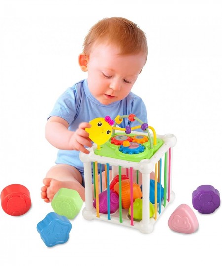 Shape Sorter Toys for Babies 6-12 Months Montessori Sensory Bin Cube with Xylophone Gift for Toddler Boy Girl Age 1 2 3 $29.0...