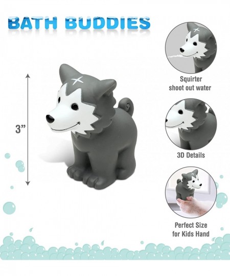 DolliBu Wolf Bath Buddy Squirter – Floating Wolf Rubber Bath Toy Fun Water Squirting Bathtime Play For Toddlers Cute and Soft...