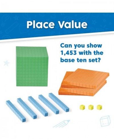 Differentiated Plastic Base Ten Blocks Complete Set Place Value Blocks Counting Cubes Base Ten Blocks Classroom Set Math Bloc...