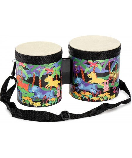 5" and 6" Bongo Drum with Storage Bag and Mallets Hand Drum Kids Drum Set Percussion Instrument Musical Toy for Kids Children...