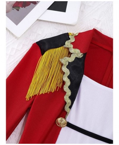 Kids Girls Circus Ringmaster Costume Halloween Outfits Vintage Tassel Jacket Magic Show Leotard with Tie $23.85 - Kids' Costumes