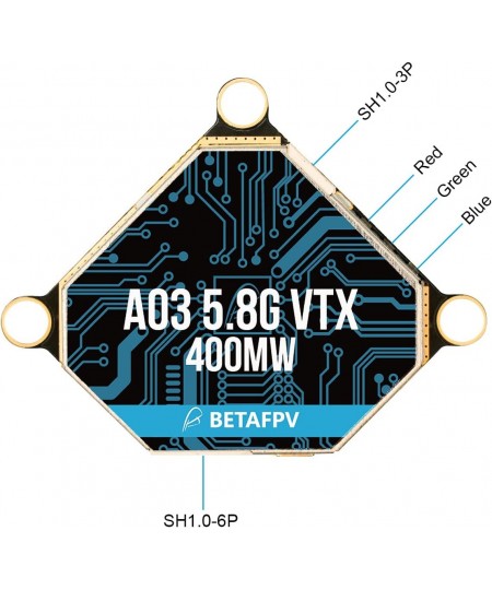 A03 5.8G VTX PIT/RCE/25/100/400mW Switchable FPV VTX Video Transmitter with Air Antenna MMCX Connector Support OpenTX for FPV...