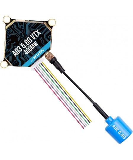 A03 5.8G VTX PIT/RCE/25/100/400mW Switchable FPV VTX Video Transmitter with Air Antenna MMCX Connector Support OpenTX for FPV...