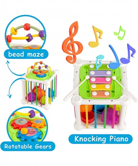 Shape Sorter Toys for Babies 6-12 Months Montessori Sensory Bin Cube with Xylophone Gift for Toddler Boy Girl Age 1 2 3 $29.0...