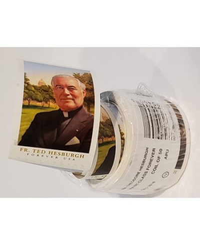 Forever Stamps Roll of 50 - Father Theodore Hesburgh Postage Stamps $89.86 - Collectibles Display & Storage