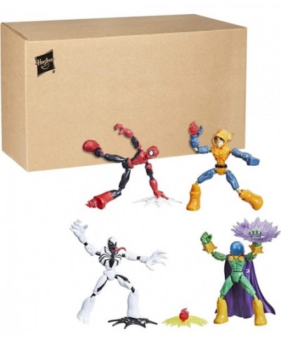 Marvel Bend and Flex Action Figure Toy 4-Pack and Anti-Venom Vs. Marvel's Mysterio and Hobgoblin Frustration Free Packaging (...