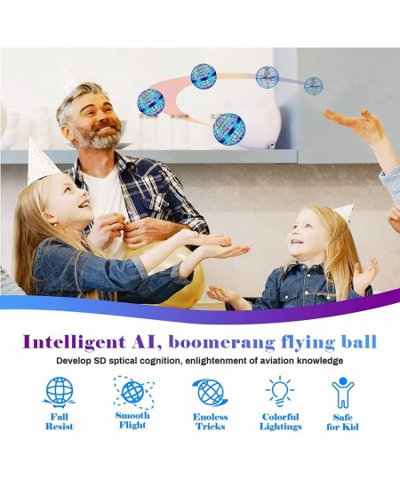 Magic Flying Ball for Kids Adults Toy 2022 Upgraded Hand Controlled Nebula Space Orb Boomerang Ball Flying Spinner Mini Drone...