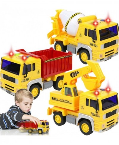 Construction Toys for 3+ Year Old Boys | Construction Trucks for Boys Friction Powered with Lights & Sounds | Includes Tracto...