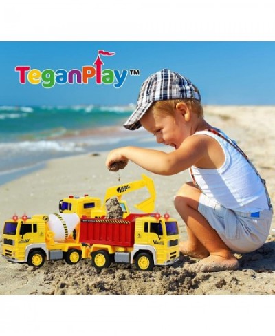 Construction Toys for 3+ Year Old Boys | Construction Trucks for Boys Friction Powered with Lights & Sounds | Includes Tracto...