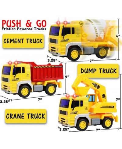 Construction Toys for 3+ Year Old Boys | Construction Trucks for Boys Friction Powered with Lights & Sounds | Includes Tracto...