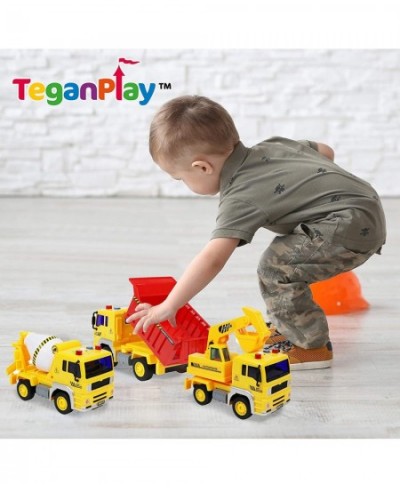 Construction Toys for 3+ Year Old Boys | Construction Trucks for Boys Friction Powered with Lights & Sounds | Includes Tracto...