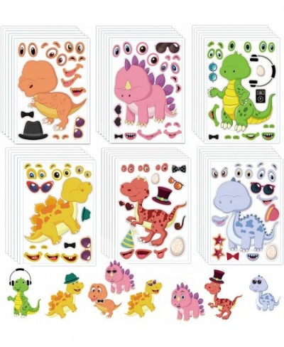 36PCS Dinosaur Make a face Stickers Make a Dinosaur Stickers for Kids Make Your Own Dinosaur Stickers Dinosaur Stickers Dinos...