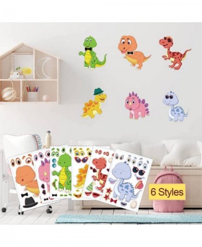 36PCS Dinosaur Make a face Stickers Make a Dinosaur Stickers for Kids Make Your Own Dinosaur Stickers Dinosaur Stickers Dinos...