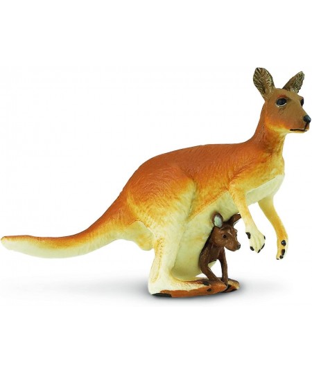 Wildlife Collection - Kangaroo with Baby Figurine Non-toxic and BPA Free - Ages 3 and Up $37.95 - Kids' Play Animal Figures