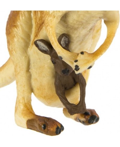 Wildlife Collection - Kangaroo with Baby Figurine Non-toxic and BPA Free - Ages 3 and Up $37.95 - Kids' Play Animal Figures