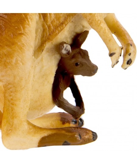 Wildlife Collection - Kangaroo with Baby Figurine Non-toxic and BPA Free - Ages 3 and Up $37.95 - Kids' Play Animal Figures