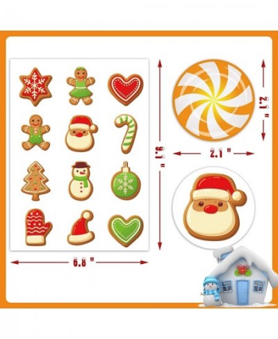 384PCS Christmas Stickers for Kids Christmas Stickers for Crafts Cards Holiday Ornament Stickers for Cards Round Christmas St...