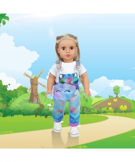 7 Pcs 18 Inch Girl Doll Clothes and Accessories - 18 Inch Doll Clothes with Fanny Pack Toy Tablet Phone Camera and Kids Unico...