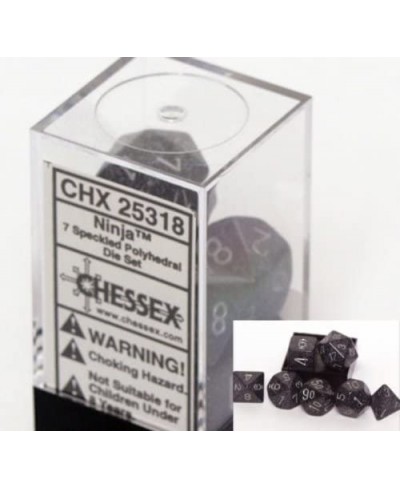 Dice: Polyhedral 7-Die Speckled Dice Set - Ninja $16.88 - Game Accessories