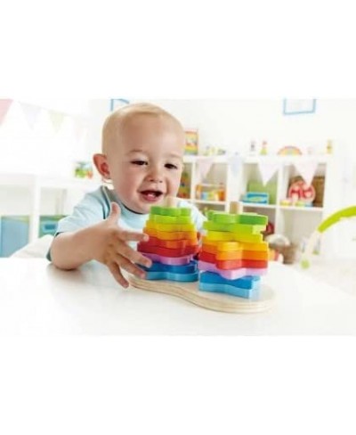 Award Winning Double Rainbow Stacker Wooden Ring Set Toddler Game L: 7.9 W: 4.1 H: 4.3 inch $41.15 - Early Development & Acti...