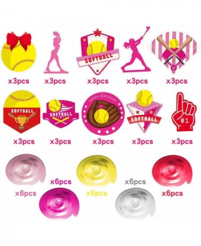 30Pcs Softball Party Decorations Softball Party Swirl Ceiling Hanging Decor for Softball Birthday Party Decor Sports Theme Ce...