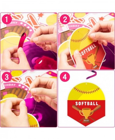 30Pcs Softball Party Decorations Softball Party Swirl Ceiling Hanging Decor for Softball Birthday Party Decor Sports Theme Ce...