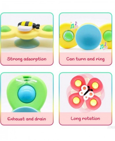 3Pcs Suction Toys for Toddlers - Suction Fidget Spinner for Baby Bath with Suction Cups toys that Stick to the High Chair - D...