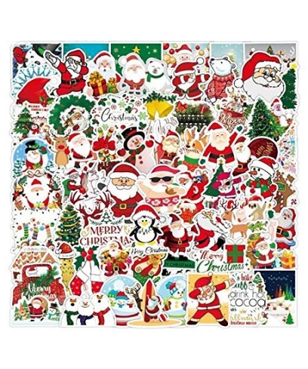 100PCS Christmas Stickers for Tags Crafts Windows Water Bottles Car Laptop Luggage Skateboard Motorcycle Snowboard Phone Stic...