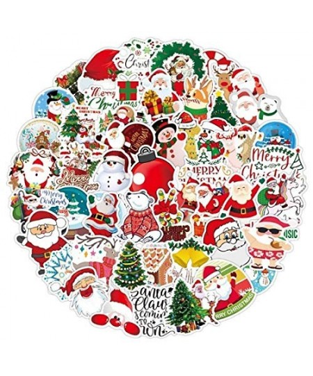 100PCS Christmas Stickers for Tags Crafts Windows Water Bottles Car Laptop Luggage Skateboard Motorcycle Snowboard Phone Stic...