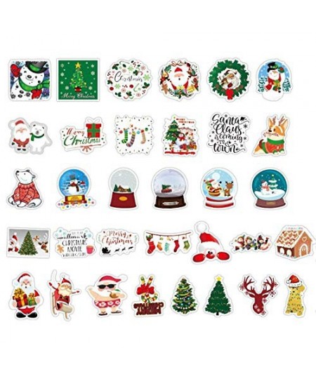 100PCS Christmas Stickers for Tags Crafts Windows Water Bottles Car Laptop Luggage Skateboard Motorcycle Snowboard Phone Stic...