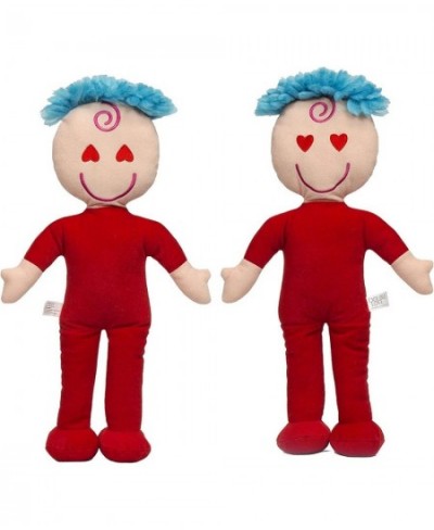 Awake Asleep Dolls Soft Plush Baby Rag Snuggle Red Hearts 1 Doll 2 Faces 15 Inch $21.57 - Plush Figure Toys