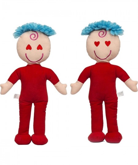 Awake Asleep Dolls Soft Plush Baby Rag Snuggle Red Hearts 1 Doll 2 Faces 15 Inch $21.57 - Plush Figure Toys