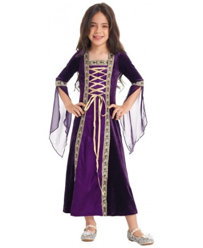 Kids Girls Victorian Renaissance Vintage Dress Gothic Medieval Princess Costume Halloween Outfits $27.72 - Kids' Costumes