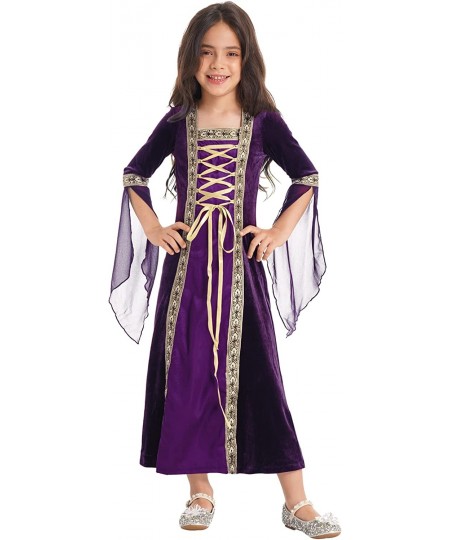 Kids Girls Victorian Renaissance Vintage Dress Gothic Medieval Princess Costume Halloween Outfits $27.72 - Kids' Costumes