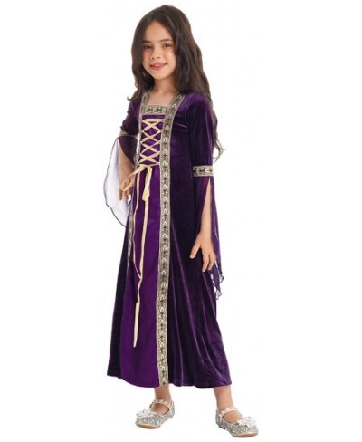 Kids Girls Victorian Renaissance Vintage Dress Gothic Medieval Princess Costume Halloween Outfits $27.72 - Kids' Costumes