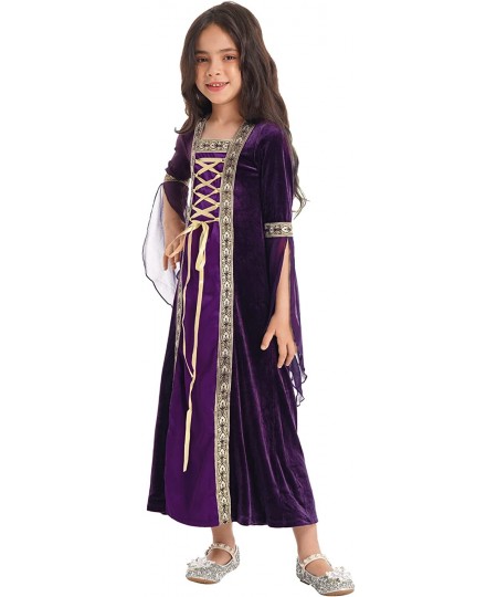 Kids Girls Victorian Renaissance Vintage Dress Gothic Medieval Princess Costume Halloween Outfits $27.72 - Kids' Costumes