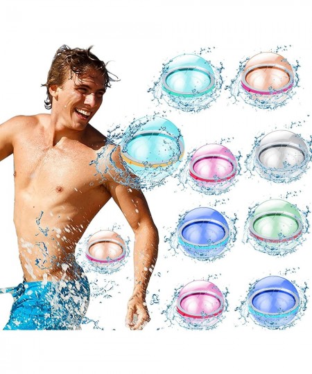 Reusable Water Balloons Magnetic Water Balloons Silicone Quick Fill Sealing Balloons for Kids Girls Boys Summer Funs (10pcs) ...